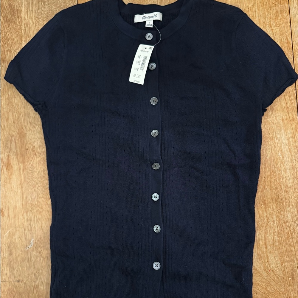 Madewell Midnight Blue Button-Up Top